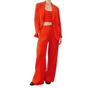 NEW GSTQ wide leg pants in neon rouge